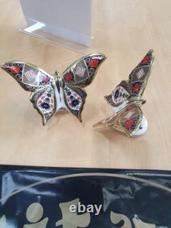 Royal Crown Derby 2nd Quality Old Imari SGB Pair of Butterflies