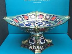 Royal Crown Derby 2nd Quality Old Imari Solid Gold Band Dolphin Bowl