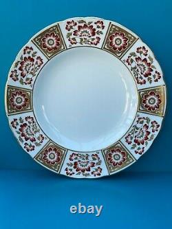 Royal Crown Derby 2nd Quality Red Panel Dinner Plate