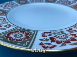 Royal Crown Derby 2nd Quality Red Panel Dinner Plate