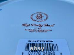 Royal Crown Derby 2nd Quality Red Panel Dinner Plate