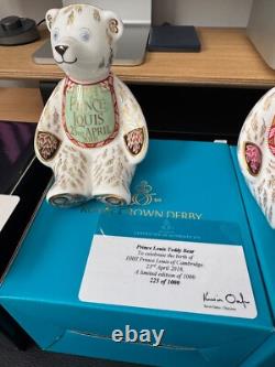 Royal Crown Derby 3 Cambridge Family Royal Bears Limited Editions