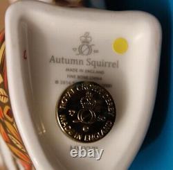 Royal Crown Derby AUTUMN SQUIRREL Paperweight 1st Quality Gold Stopper Boxed