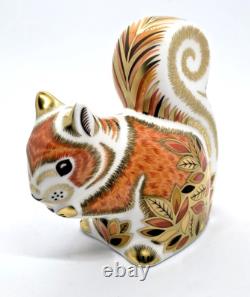 Royal Crown Derby AUTUMN SQUIRREL Paperweight 1st Quality Gold Stopper Boxed