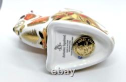 Royal Crown Derby AUTUMN SQUIRREL Paperweight 1st Quality Gold Stopper Boxed