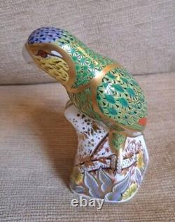 Royal Crown Derby Amazon Green Parrot. Limited Edition. Cert. Gold Stopper. Box