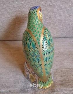 Royal Crown Derby Amazon Green Parrot. Limited Edition. Cert. Gold Stopper. Box