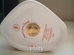 Royal Crown Derby Amazon Green Parrot Paperweight Gold Stopper