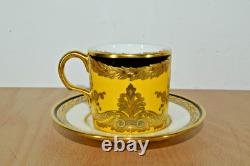 Royal Crown Derby Amber Palace Coffee / Demitasse Cup & Saucer (#76)