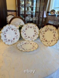 Royal Crown Derby Antoinette 21cm salad plates x 4, SET No 3
