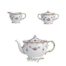 Royal Crown Derby Antoinette 3pc Tea Set (2) 1st Quality