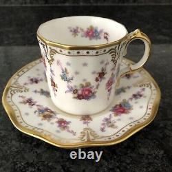 Royal Crown Derby Antoinette Coffee Can Cup & Saucer VGC