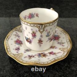 Royal Crown Derby Antoinette Coffee Can Cup & Saucer VGC