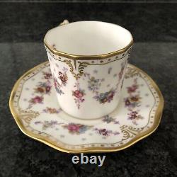 Royal Crown Derby Antoinette Coffee Can Cup & Saucer VGC