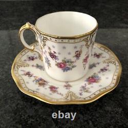 Royal Crown Derby Antoinette Coffee Can Cup & Saucer VGC