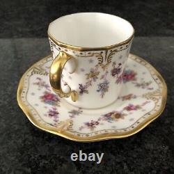 Royal Crown Derby Antoinette Coffee Can Cup & Saucer VGC