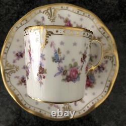 Royal Crown Derby Antoinette Coffee Can Cup & Saucer VGC