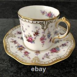 Royal Crown Derby Antoinette Coffee Can Cup & Saucer VGC