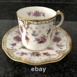 Royal Crown Derby Antoinette Coffee Can Cup & Saucer VGC