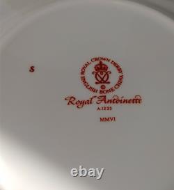 Royal Crown Derby Antoinette Cup, Saucer, Plate Trio New