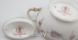 Royal Crown Derby Antoinette Lidded Sugar Bowl And Milk Jug 1st Qty Set Unused