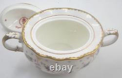 Royal Crown Derby Antoinette Lidded Sugar Bowl And Milk Jug 1st Qty Set Unused