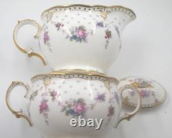 Royal Crown Derby Antoinette Lidded Sugar Bowl And Milk Jug 1st Qty Set Unused