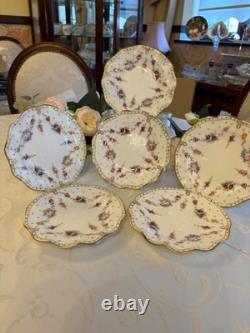 Royal Crown Derby Antoinette bone china 6 inch side plates x 6