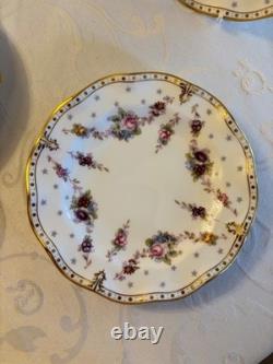 Royal Crown Derby Antoinette bone china 6 inch side plates x 6