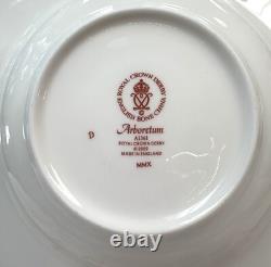 Royal Crown Derby Arboretum Gold Rim Soup Plate 8.5D, NEW
