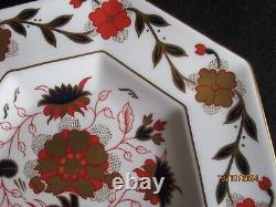 Royal Crown Derby Asian Rose 8687 Pattern Octagonal Plates 6 x 9 inches