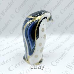Royal Crown Derby Aurora Mother Penguin And Snowflake Chick Penguin Paperweights