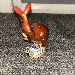 Royal Crown Derby Australian Collection Kangaroo with Joey Gold Stopper, Box, cert