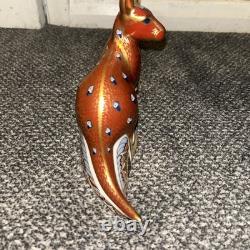 Royal Crown Derby Australian Collection Kangaroo with Joey Gold Stopper, Box, cert