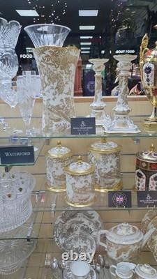 Royal Crown Derby Aves Gold 1st Quality COLUMN VASE 28.5cm