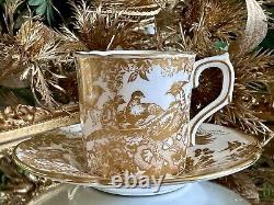 Royal Crown Derby Aves Gold Demitasse Coffee Cup & Saucer. Unused! RRP £240