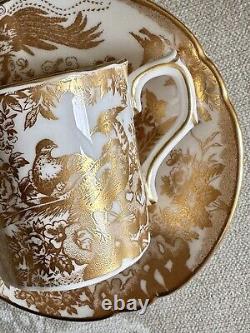 Royal Crown Derby Aves Gold Demitasse Coffee Cup & Saucer. Unused! RRP £240