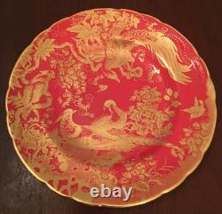 Royal Crown Derby Aves Gold Red Accent Salad Plate New