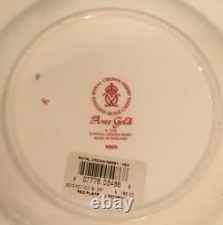 Royal Crown Derby Aves Gold Red Accent Salad Plate New