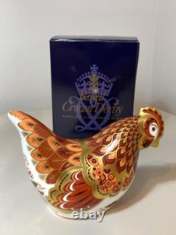 Royal Crown Derby BANTAM HEN Paperweight Limited Ed. Gold Stopper Boxed