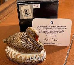 Royal Crown Derby'BLACK SWAN' Paperweight. LTD ED. 2002 Jubilee. MINT BNIB