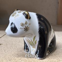 Royal Crown Derby Baby Panda Gold Stopper New Boxed Genuine