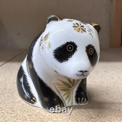 Royal Crown Derby Baby Panda Gold Stopper New Boxed Genuine