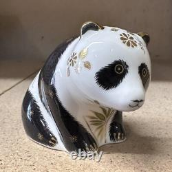 Royal Crown Derby Baby Panda Gold Stopper New Boxed Genuine