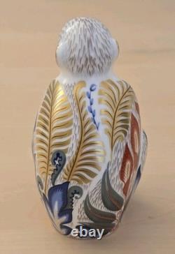 Royal Crown Derby Barbary Macaque Paperweight Gold Stopper MMXIII with Box