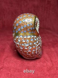 Royal Crown Derby Barn Owl paperweight 1st Quality with gold stopper BNIB