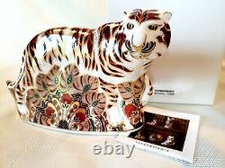 Royal Crown Derby Bengal Tiger, Gold 1st Quality Stopper