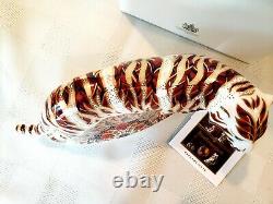 Royal Crown Derby Bengal Tiger, Gold 1st Quality Stopper