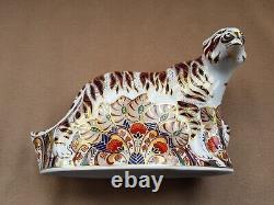 Royal Crown Derby Bengal Tiger Paperweight, BNIB, Perfect, Gold Stopper