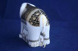 Royal Crown Derby Black Aura Elephant Infant Paperweight Brand New / Boxed